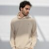 beige hoodie, pale oak