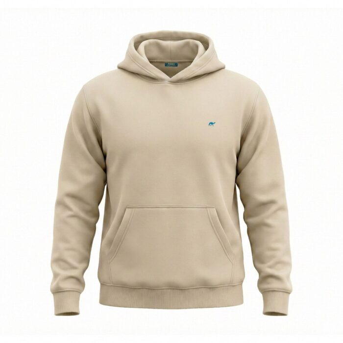 beige hoodie, pale oak