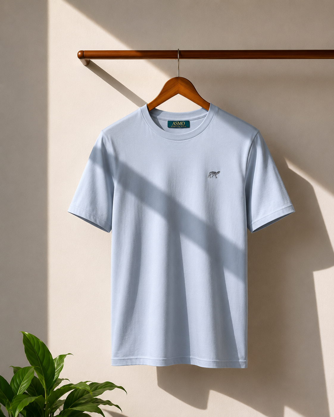 Crew Neck T-Shirt_Powder Blue